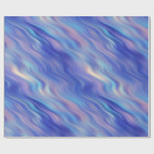 Morning Glory Blue Wavy Textur Geschenkpapier (Flach)