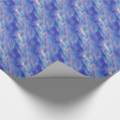 Morning Glory Blue Wavy Textur Geschenkpapier (Ecke)