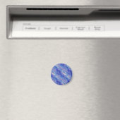 Morning Glory Blue Wavy Textur Magnet (In Situ (Geschirrspüler))