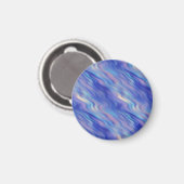 Morning Glory Blue Wavy Textur Magnet (Vorderseite/Rückseite)