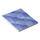 Morning Glory Blue Wavy Textur Notizblock (angewinkelt)