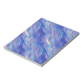 Morning Glory Blue Wavy Textur Notizblock (Rotiert)