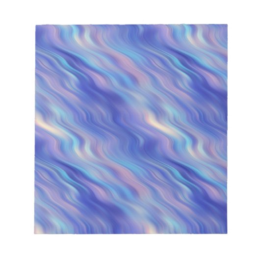 Morning Glory Blue Wavy Textur Notizblock (Vorderseite)