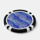 Morning Glory Blue Wavy Textur Pokerchips (Einzeln)