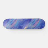 Morning Glory Blue Wavy Textur Skateboard (Horizontal)