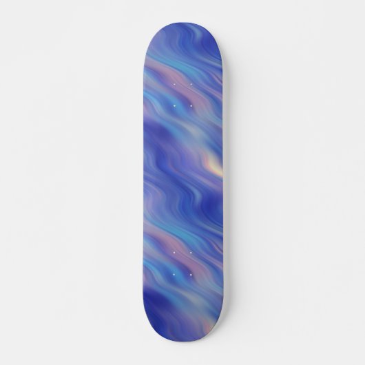 Morning Glory Blue Wavy Textur Skateboard (Vorne)
