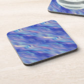 Morning Glory Blue Wavy Textur Untersetzer (Linke Seite)