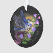 Morning Glory Bluejay Individuelle Name Ornament (Vorderseite)
