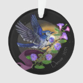 Morning Glory Bluejay Individuelle Name Ornament (Vorderseite)