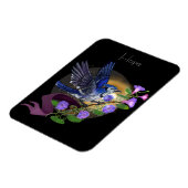 Morning Glory BlueJay Magnet (Linke Seite)
