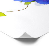 Morning Glory Blume Aquarell Poster (Ecke)