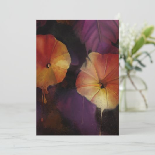 Morning Glory Blume Einladung (Stehend Vorderseite)