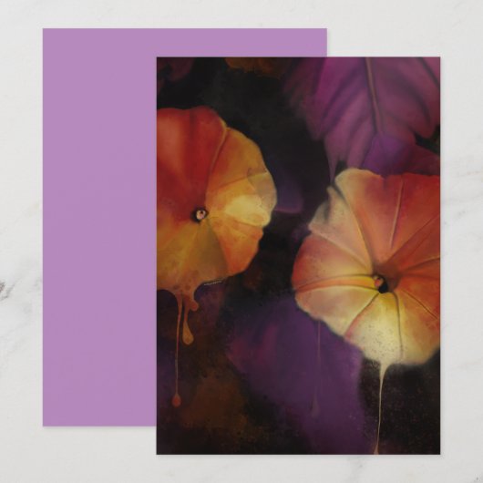 Morning Glory Blume Einladung (Vorne/Hinten)