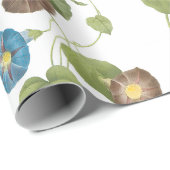 Morning Glory Blume Pattern Geschenkpapier (Rolleneckpunkt)