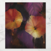 Morning Glory Blume Weinetikett (Einzelnes Label)