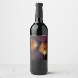 Morning Glory Blume Weinetikett