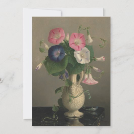 Morning Glory Blume Zeichnen flacher Grußkarte Karte (Vorderseite)