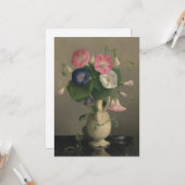 Morning Glory Blume Zeichnen flacher Grußkarte Karte (Vorderseite/Rückseite Beispiel)