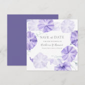 Morning Glory Calligraphy Save The Date (Vorne/Hinten)