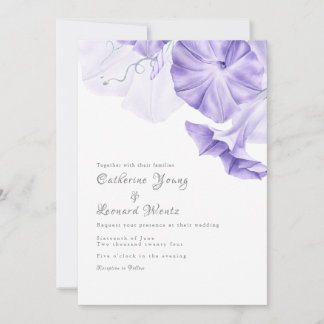 Morning Glory Calligraphy Wedding Einladung