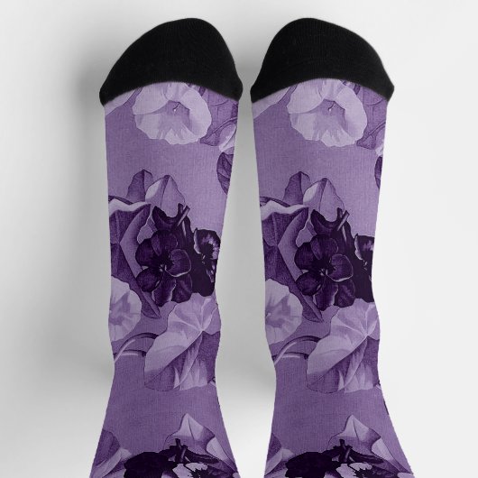 Morning Glory Fine Art Socken (Oben)