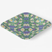 Morning Glory floral, 9" Square Paper Plate Pappteller (Gewinkelt)