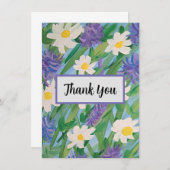 Morning Glory Floral Dankeschön Hinweise Dankeskarte (Vorne/Hinten)