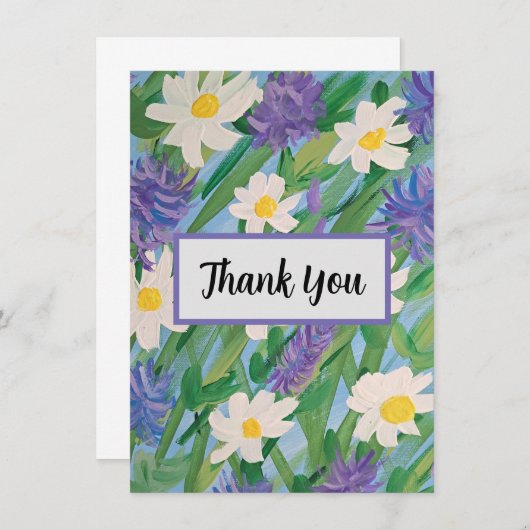 Morning Glory Floral Dankeschön Hinweise Dankeskarte (Vorne/Hinten)