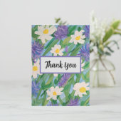 Morning Glory Floral Dankeschön Hinweise Dankeskarte (Stehend Vorderseite)