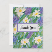 Morning Glory Floral Dankeschön Hinweise Dankeskarte (Vorderseite)