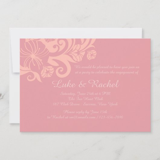 Morning Glory Floral Einladung (Vorderseite)