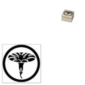 Morning glory flower, encircled / 丸に朝顔 gummistempel (Stempel)