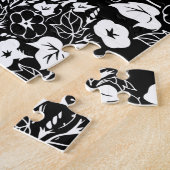 Morning Glory Flower Garden BW II Puzzle (Seite)