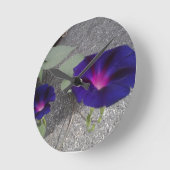 Morning Glory flower Wall Clock Runde Wanduhr (Winkel)
