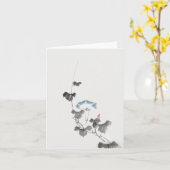 Morning Glory Hokusai Japanisch Fine Art Art Karte (Gelbe Blume)