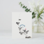 Morning Glory Hokusai Japanisch Fine Art Art Postkarte (Stehend Vorderseite)