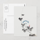 Morning Glory Hokusai Japanisch Fine Art Art Postkarte (Vorne/Hinten)