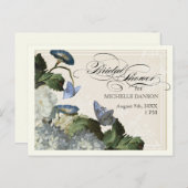 Morning Glory Hydrangea - Brautparty Postcard Einladungspostkarte (Vorne/Hinten)