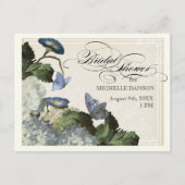 Morning Glory Hydrangea - Brautparty Postcard Einladungspostkarte (Vorderseite)