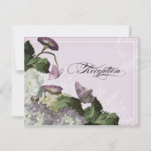 Morning Glory Hydrangea Hochzeit Einladung (Rückseite)