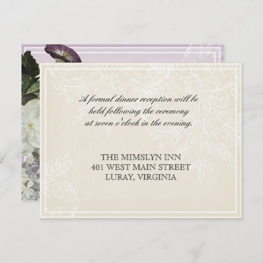 Morning Glory Hydrangea Hochzeit Einladung (Vorne/Hinten)