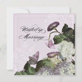 Morning Glory Hydrangea Wedding Einladung - Lilac (Rückseite)