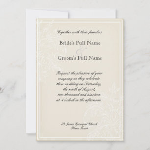 Morning Glory Hydrangea Wedding Invite Lavender Einladung