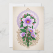 Morning Glory in Tapestry of Matrimonial Gewerksch Einladung (Rückseite)