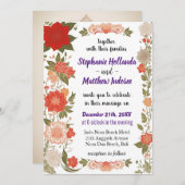 Morning Glory in Tapestry of Matrimonial Gewerksch Einladung (Vorne/Hinten)