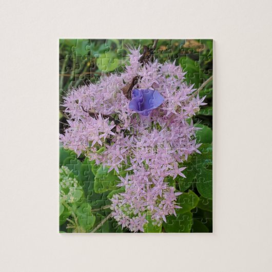 Morning Glory inmitten rosa Blume Puzzle (Vertikal)