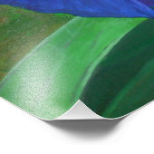 Morning Glory (Ipomoea Purpurea) Petals und Dew Dr Fotodruck (Ecke)