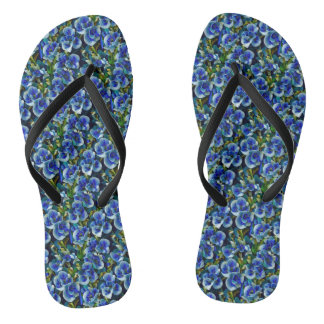 Morning Glory Muster Schlanke Riemen Flip Flops Badesandalen