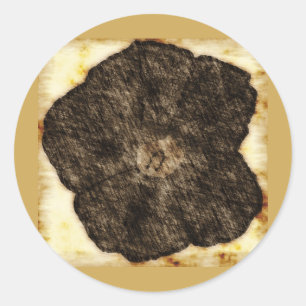 Morning Glory Old Time Sketch Runder Aufkleber