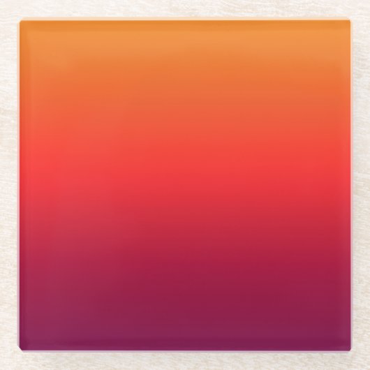 Morning Glory Ombre Gradient Glasuntersetzer (Vorderseite)